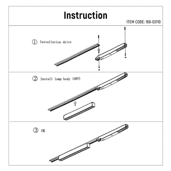Fixed Magnetic Track Light with Laser Blade Design