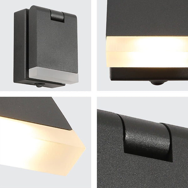 Modern Adjustable LED Bedside Wall Light with Rocker Switch