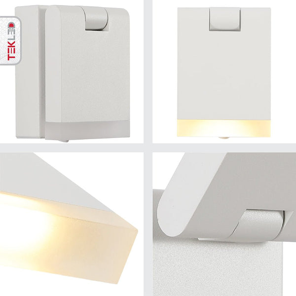 Modern Adjustable LED Bedside Wall Light with Rocker Switch