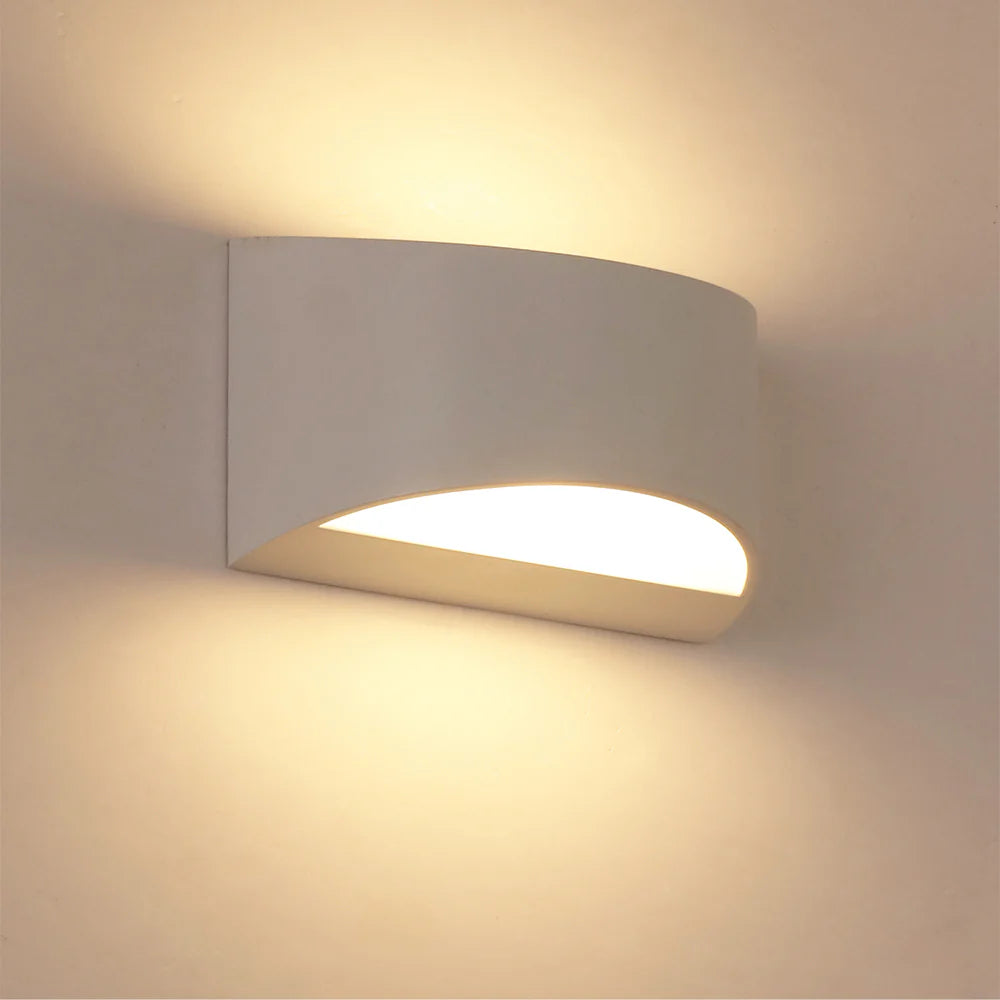 Modern Arc White LED Wall Light 5W Warm White