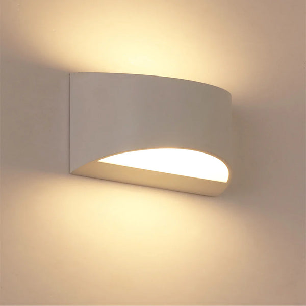 Modern Arc White LED Wall Light 5W Warm White