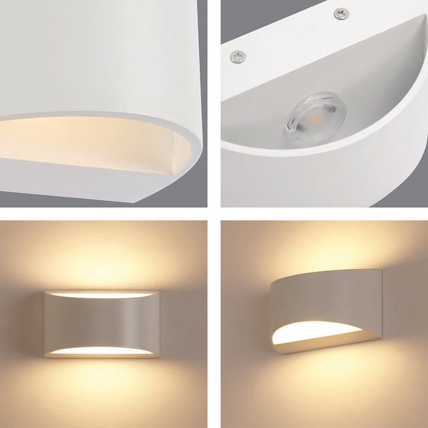 Modern Arc White LED Wall Light 5W Warm White