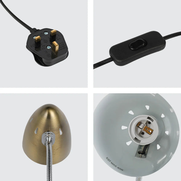 Flex Neck Metal Desk Lamp