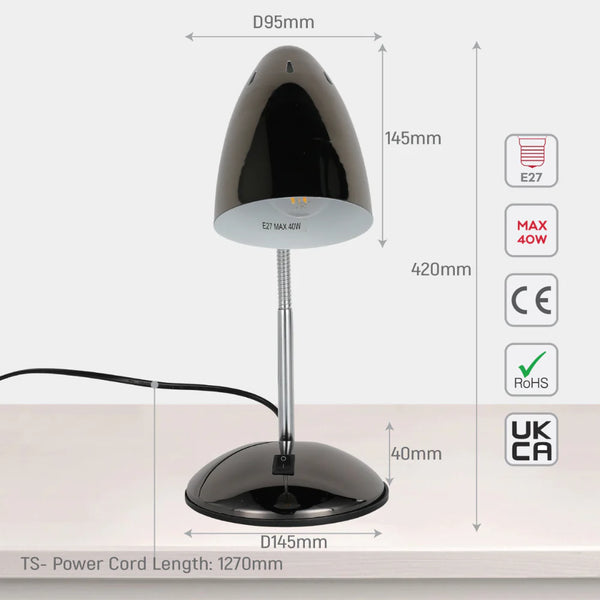 Flex Neck Metal Desk Lamp