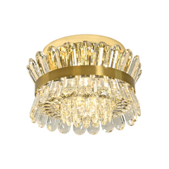 Flush Ring Crystal Deluxe Chandelier Ceiling Light