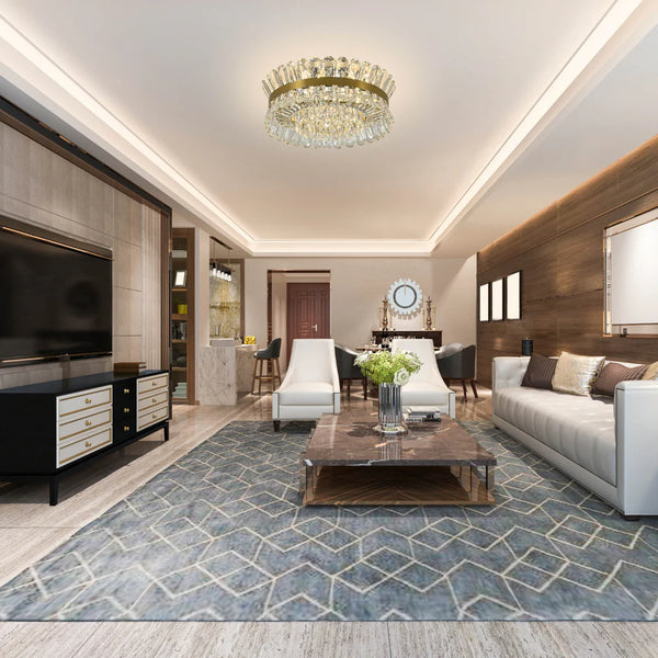 Flush Ring Crystal Deluxe Chandelier Ceiling Light