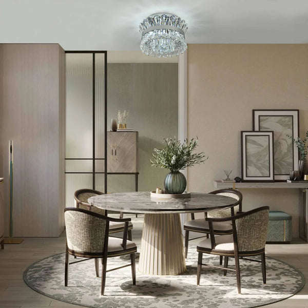 Flush Ring Crystal Deluxe Chandelier Ceiling Light