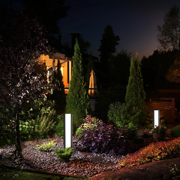 Framed LED Outdoor Pathway Bollard Lawn Light 20W 4000K