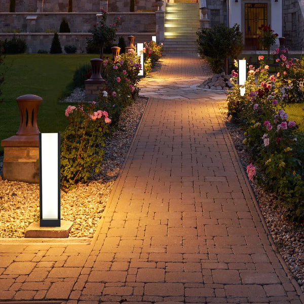 Framed LED Outdoor Pathway Bollard Lawn Light 20W 4000K