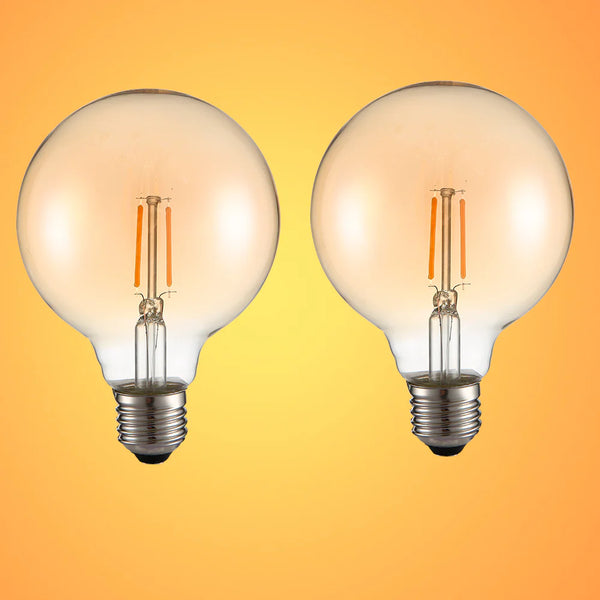 LED Filament Globe Bulb E27 Edison Screw Warm White 2400K