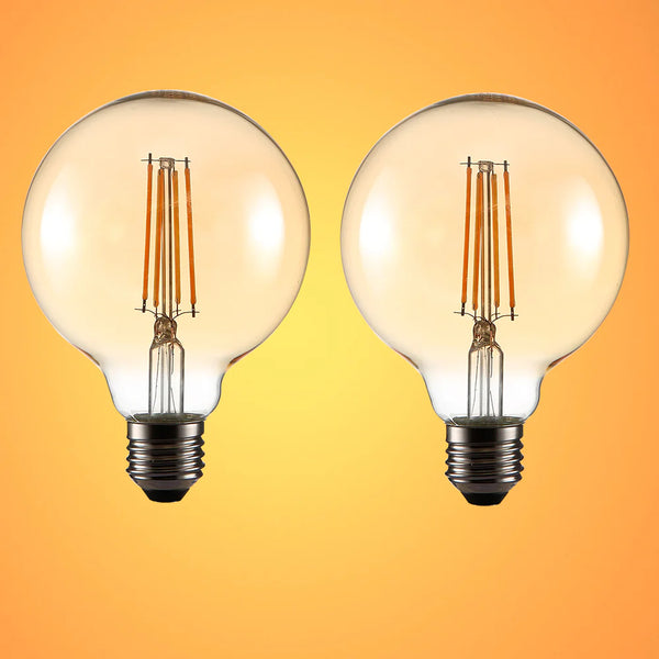 LED Filament Globe Bulb E27 Edison Screw Warm White 2400K