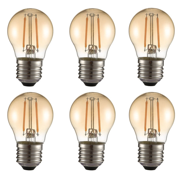 LED Filament G45 Golf Ball Bulb E27 Edison Screw Warm White 2400K