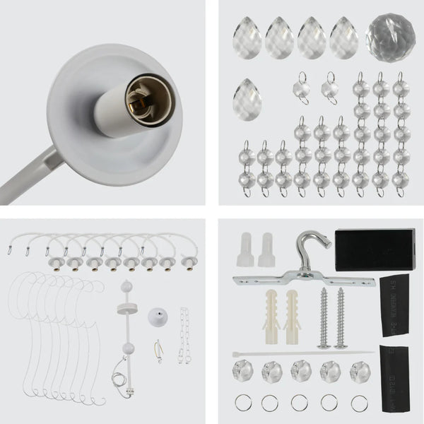 Gallardos Minimal Chandelier Ceiling Light with Crystal Beads
