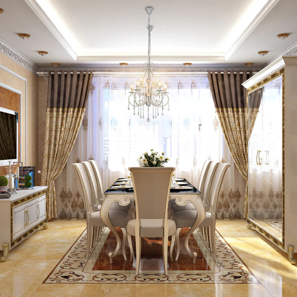 Gallardos Minimal Chandelier Ceiling Light with Crystal Beads