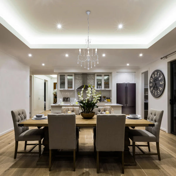 Gallardos Minimal Chandelier Ceiling Light with Crystal Beads