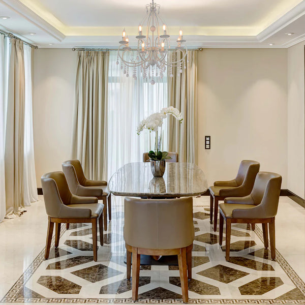 Gallardos Minimal Chandelier Ceiling Light with Crystal Beads