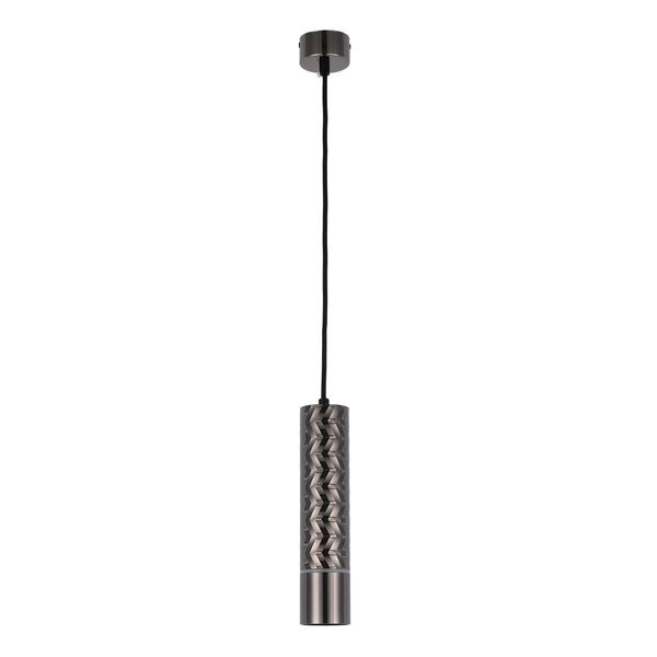 Geometric Textured Pendant Light - GU10 Fitting, Dimmable, 240mm Height