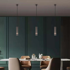Geometric Textured Pendant Light - GU10 Fitting, Dimmable, 240mm Height
