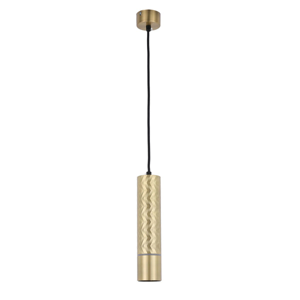 Geometric Textured Pendant Light - GU10 Fitting, Dimmable, 240mm Height