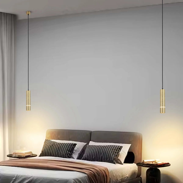 Geometric Textured Pendant Light - GU10 Fitting, Dimmable, 240mm Height