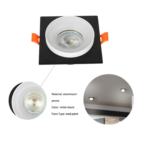 Glare Guard Fixed Recessed GU10 Downlight