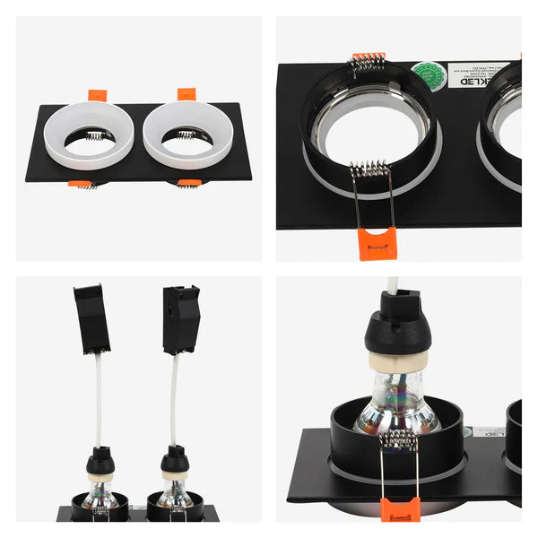 Glare Guard Fixed Recessed GU10 Downlight