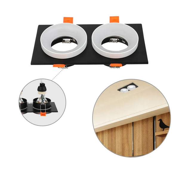 Glare Guard Fixed Recessed GU10 Downlight