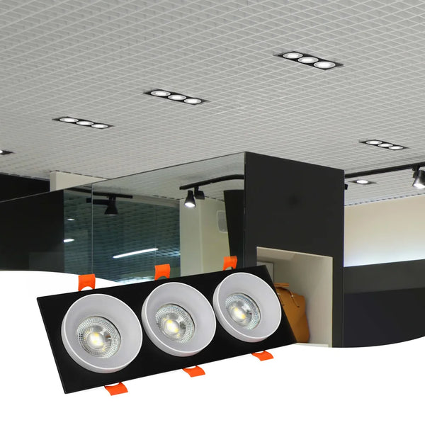 Glare Guard Fixed Recessed GU10 Downlight