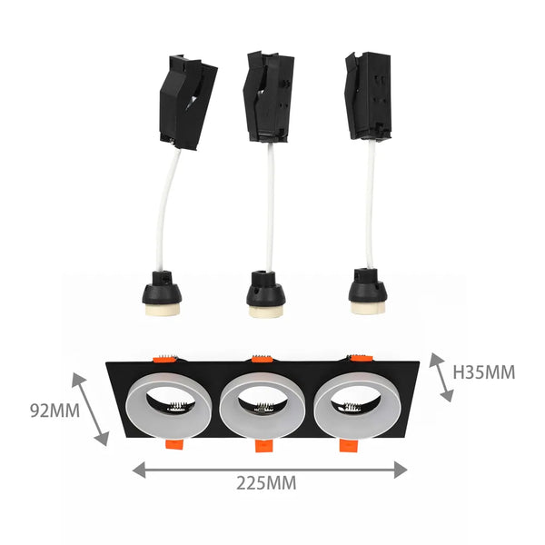 Glare Guard Fixed Recessed GU10 Downlight