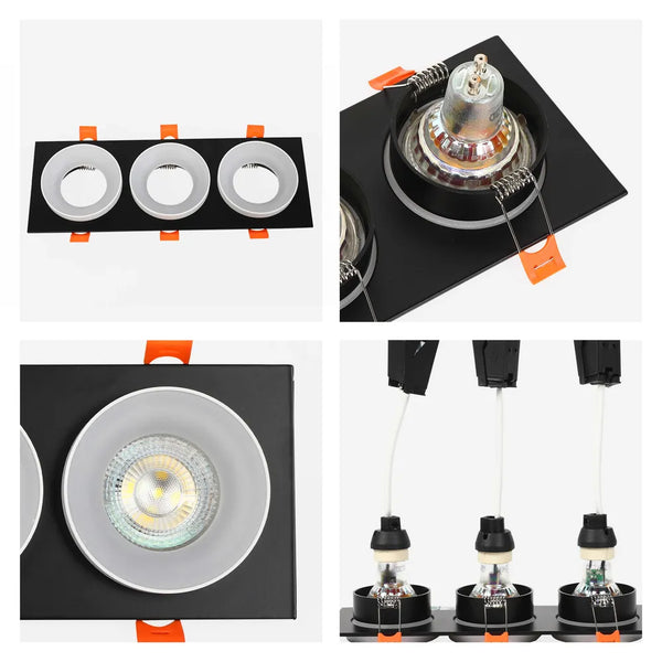 Glare Guard Fixed Recessed GU10 Downlight