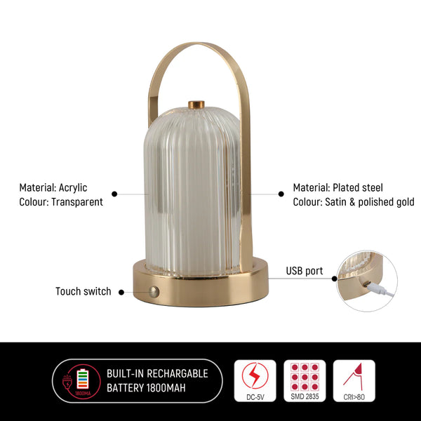 Gleam Guard Rechargeable Lantern Lamp | Table Lamp