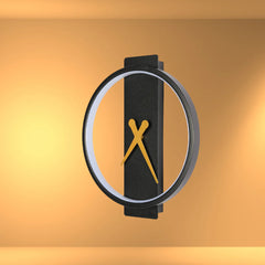 Glowing Sundial LED Wall Sconce Light Black 3000K 18W