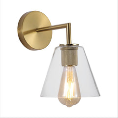 Simple Elegance Sconce Clear Glass Funnel Globe Wall Light