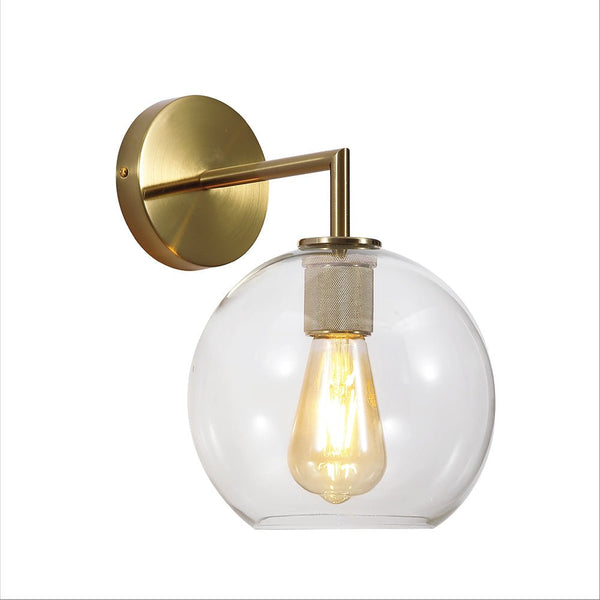 Simple Elegance Sconce Clear Glass Funnel Globe Wall Light