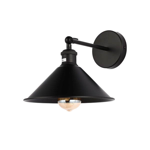 Hinged Funnel Flat Step Antique Brass | Bronze | Gold Finish Metal Wall Light