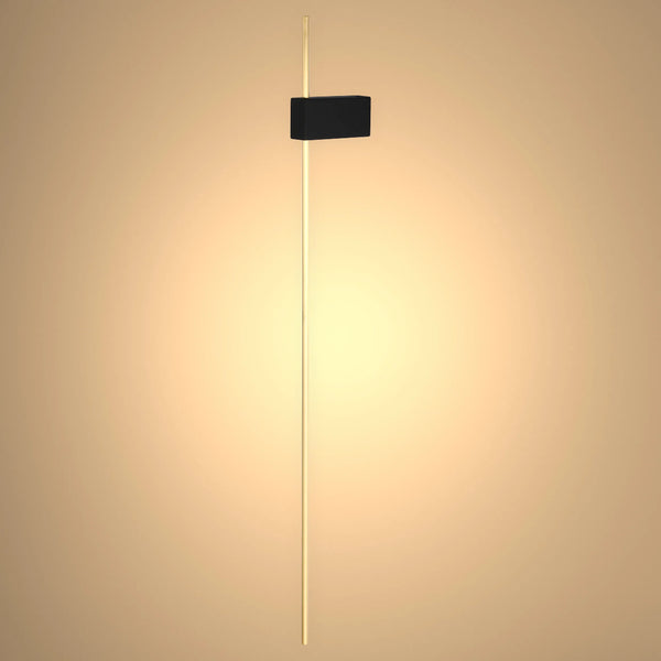 Aurora Slimline LED Wall Light – Modern Minimalist Dimmable Wall Sconce in Black & Gold