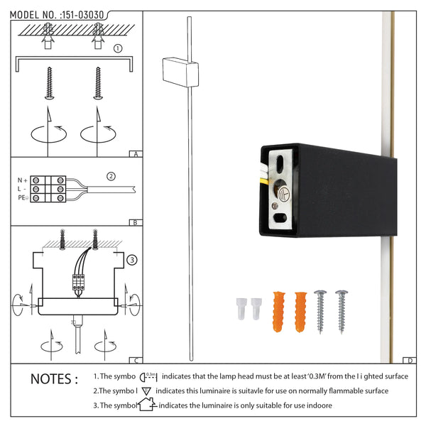 Aurora Slimline LED Wall Light – Modern Minimalist Dimmable Wall Sconce in Black & Gold