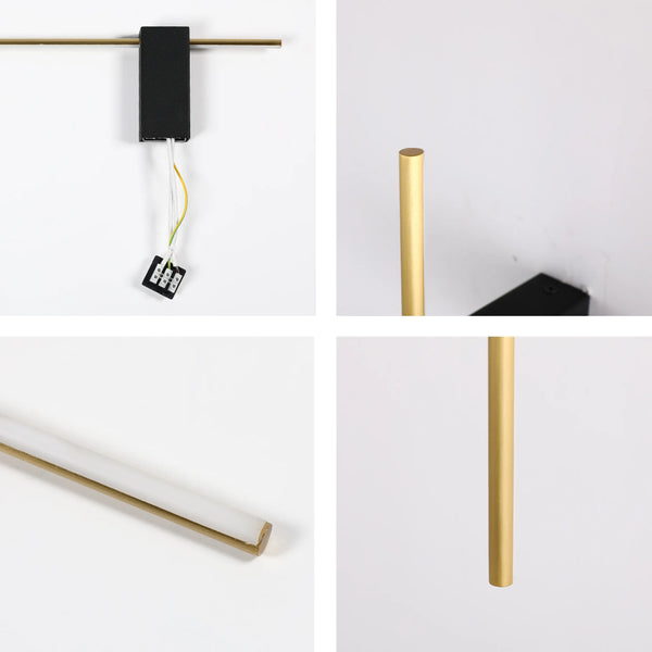 Aurora Slimline LED Wall Light – Modern Minimalist Dimmable Wall Sconce in Black & Gold