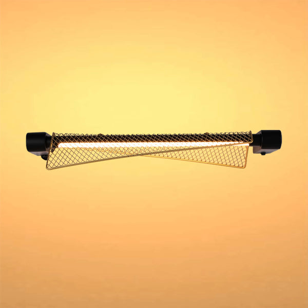 Gold Crisscross Wall Light – 390mm Width, Integrated 4.5W LED, 3000K Warm White