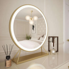 Pre Order End June Anne Round Hollywood Mirror Gold 60x67CM