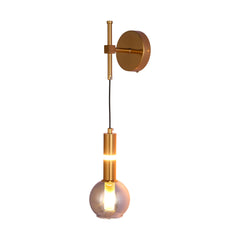 Gold Wall-Mounted Globe Mirror Glass Light
