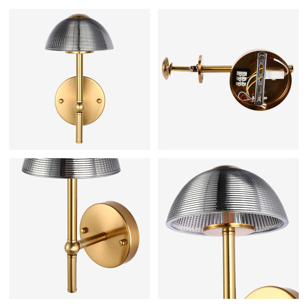 Mushroom Glass Wall Light – Integrated 5W LED, 3CCT Switchable