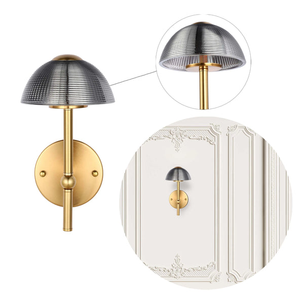 Mushroom Glass Wall Light – Integrated 5W LED, 3CCT Switchable