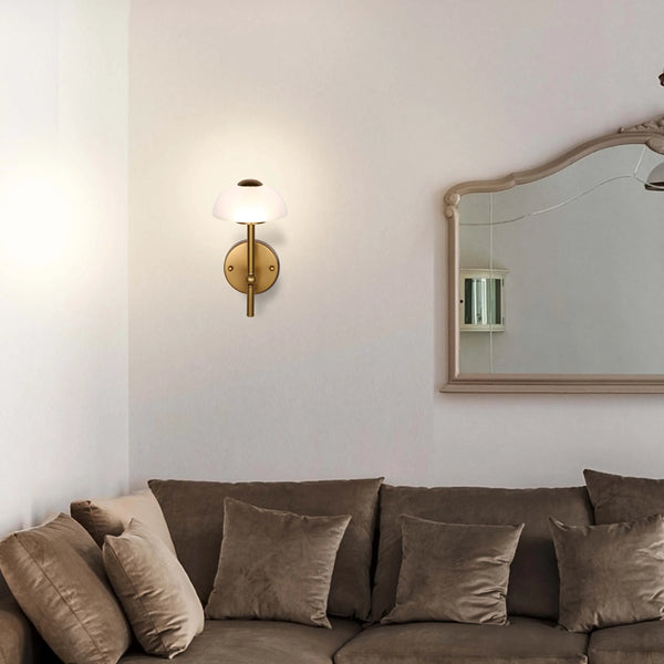 Mushroom Glass Wall Light – Integrated 5W LED, 3CCT Switchable