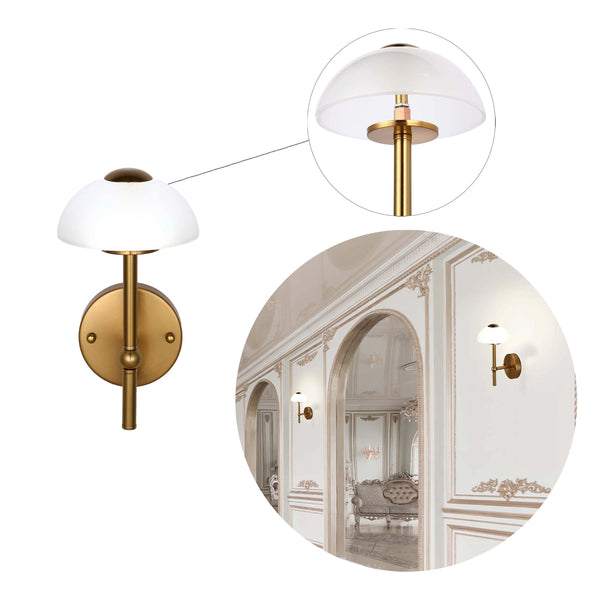 Mushroom Glass Wall Light – Integrated 5W LED, 3CCT Switchable