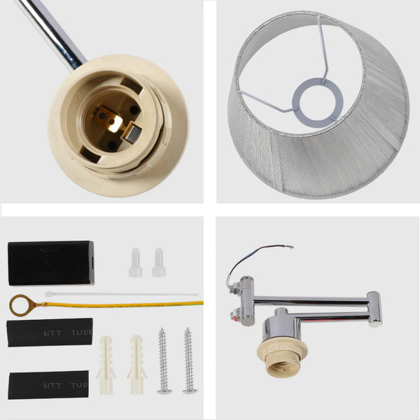 Metal Swing Arm Frustum Wall Light with Pull Down Switch