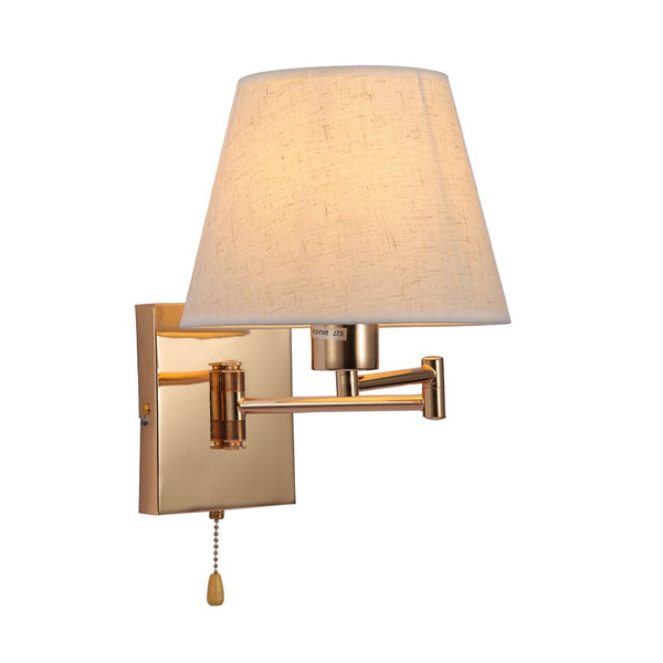 Metal Swing Arm Frustum Wall Light with Pull Down Switch