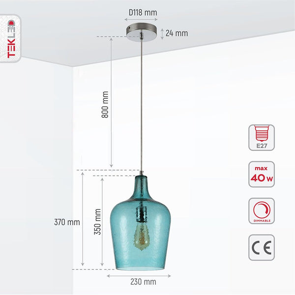 Vase Silhouette Textured Schoolhouse Pendant Ceiling Light