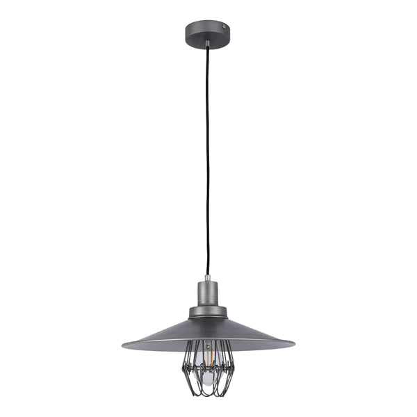 Grey Wire Cage Industrial Vintage Style Pendant Light E27