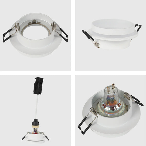GU10 Recessed Aluminium Downlight - Dual-Tone Acrylic with Colour Matched Trim